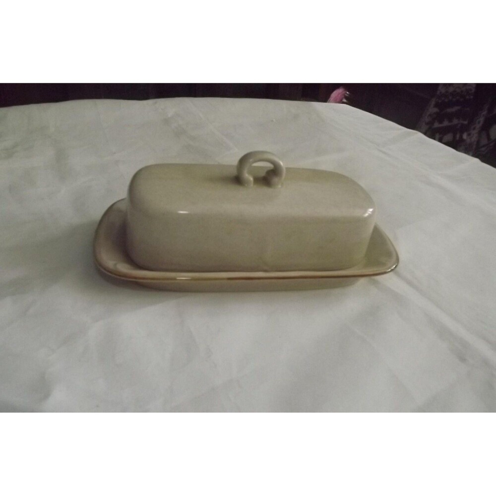 Vintage Classics By Hearthside Stoneware Covered Butter Dish Beige Made Japan